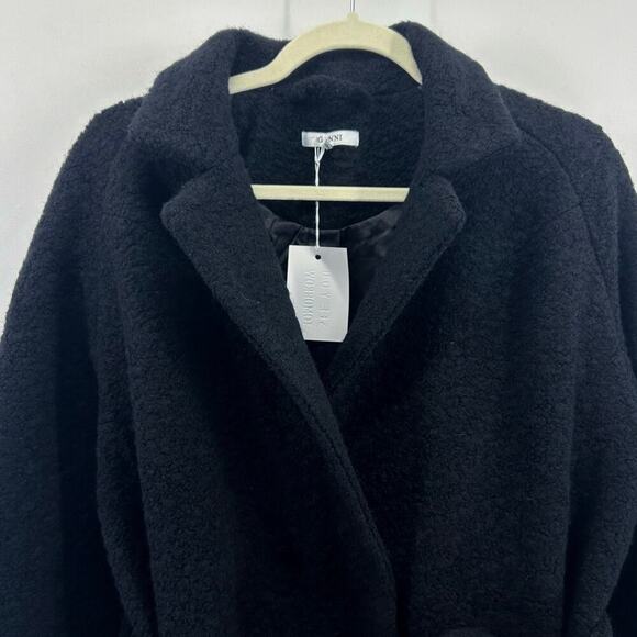 Ganni Fenn 1542 Coat Wool Blend Long Wrap Boucle Oversized Medium NWT - Picture 5 of 8